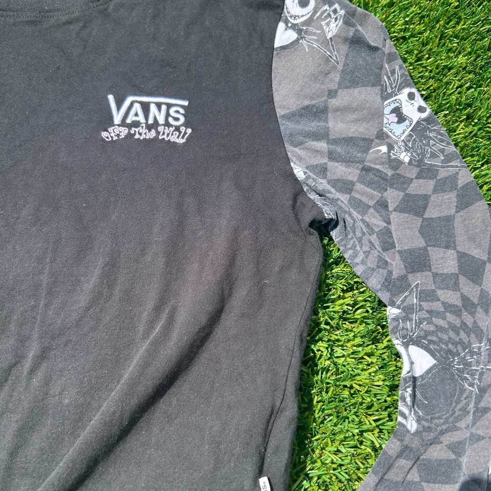 Vans X Disney Nightmare Before Christmas Jacks Checks Shirt Skellington Crop M - Picture 3 of 9